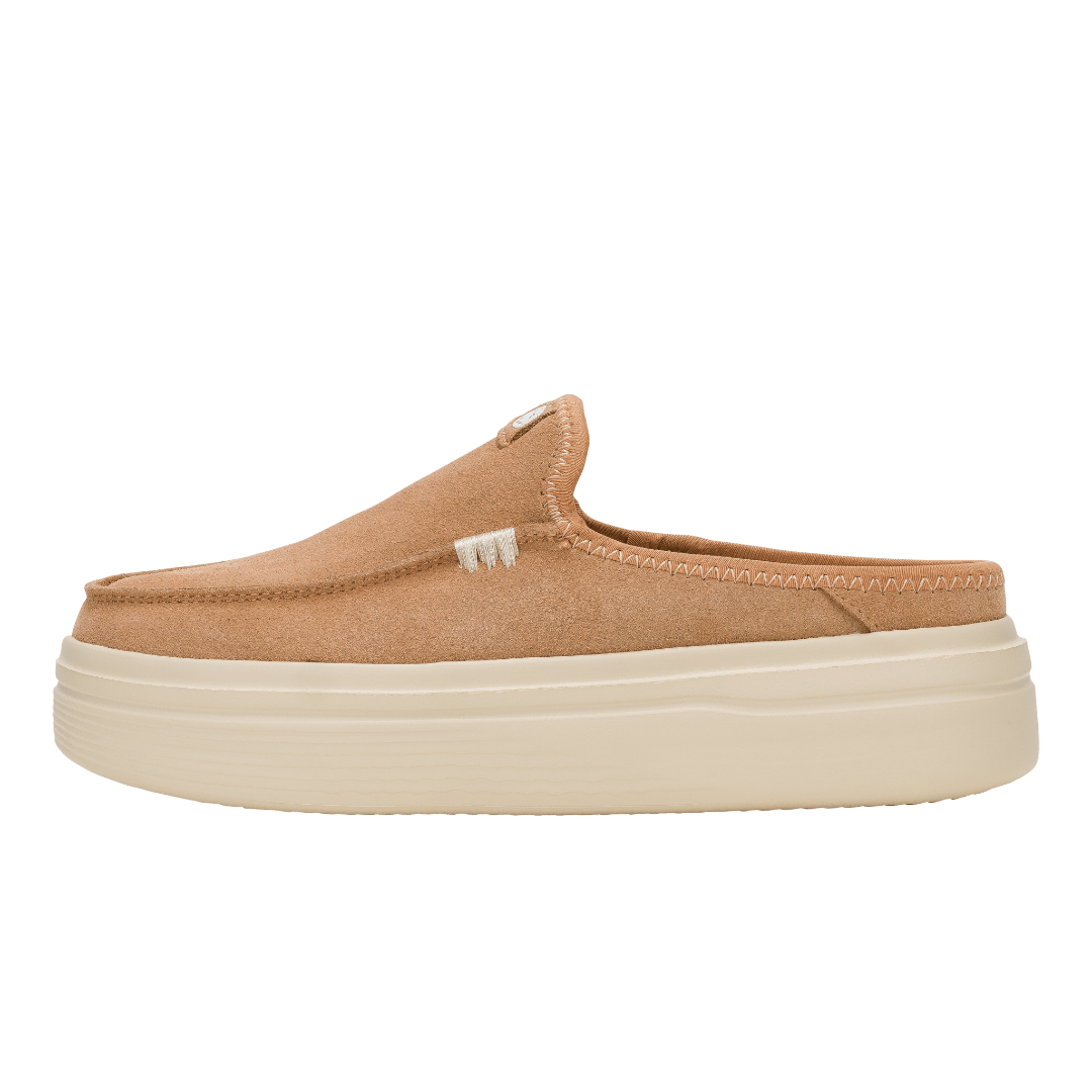 Hey Dude Womens Austin Lift Lifestyle Shoes in Classic Tan
