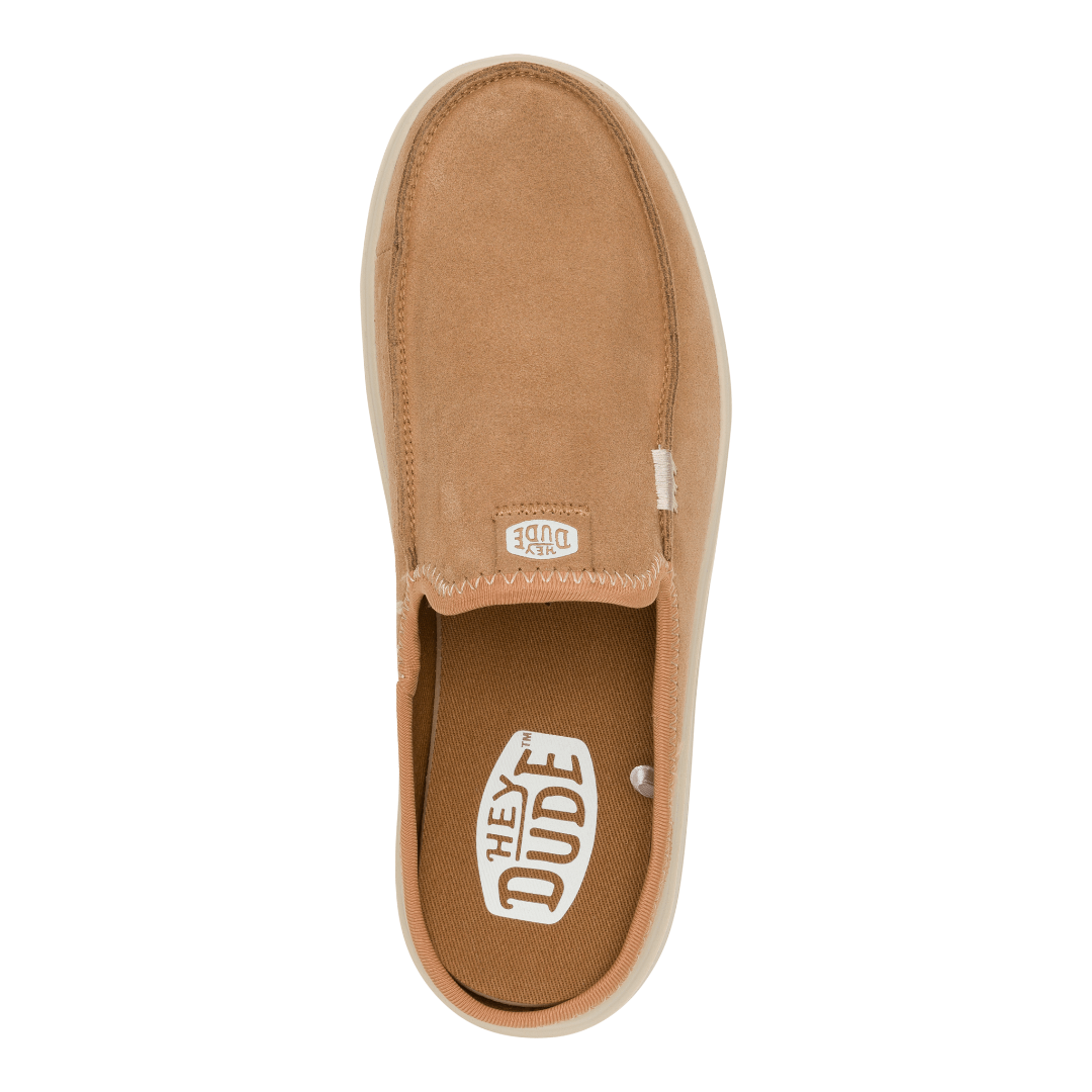 Hey Dude Womens Austin Lift Lifestyle Shoes in Classic Tan
