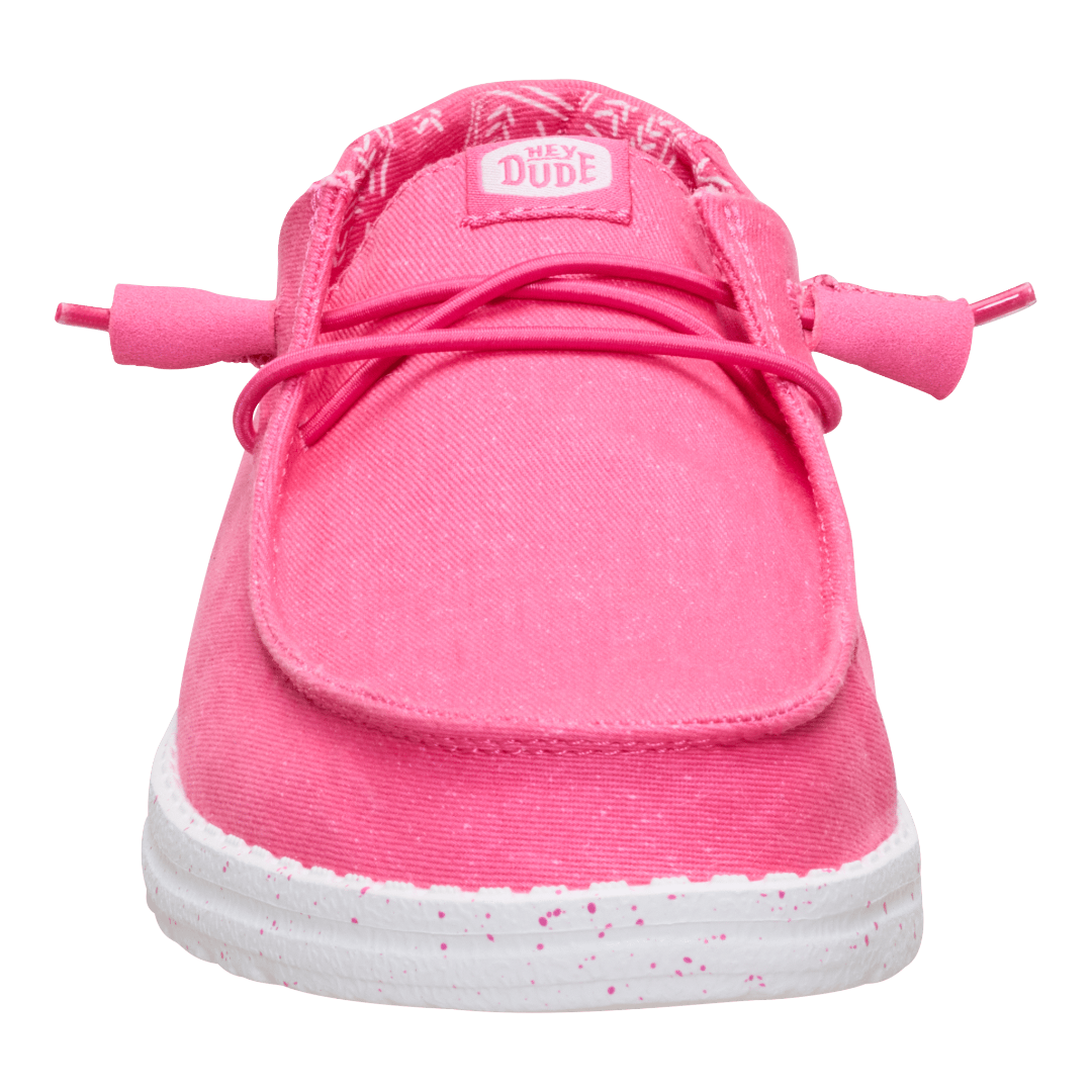 Hey Dude Womens Wendy Canvas Lifestyle Shoes in Fandango Pink