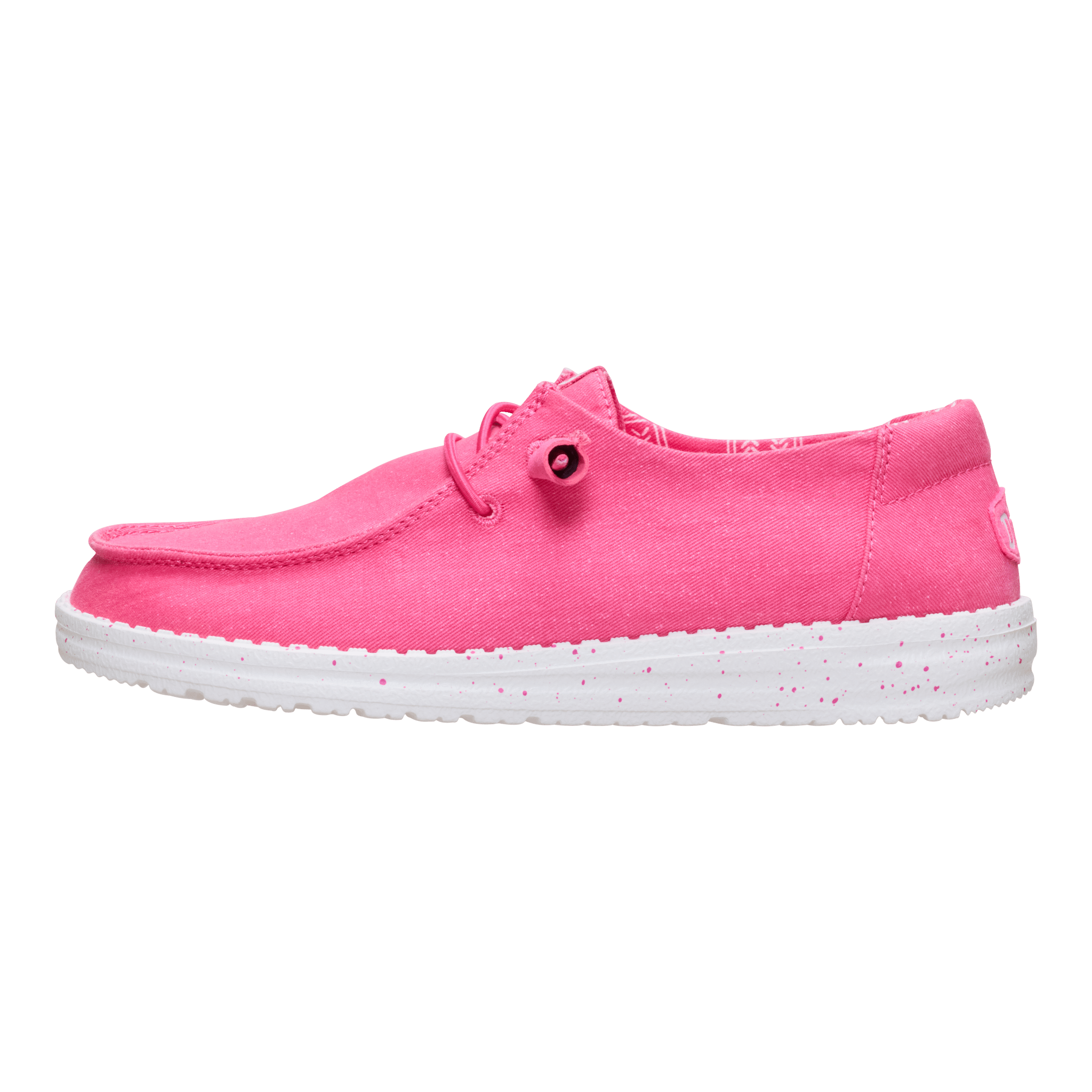 Hey Dude Womens Wendy Canvas Lifestyle Shoes in Fandango Pink