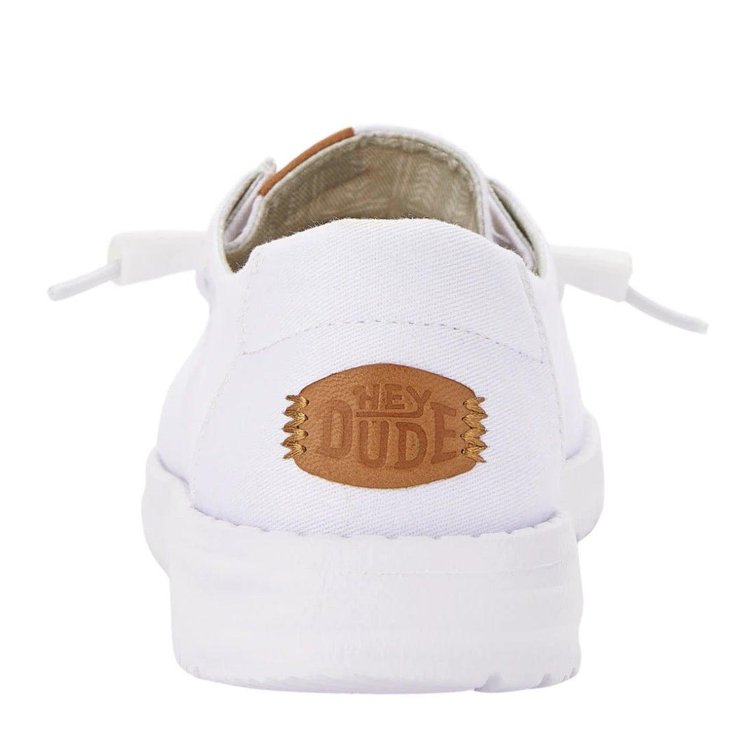 Hey Dude Womens Wendy Canvas Lifestyle Shoes in White