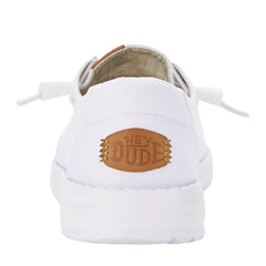 Hey Dude Womens Wendy Canvas Lifestyle Shoes in White