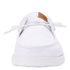 Hey Dude Womens Wendy Canvas Lifestyle Shoes in White