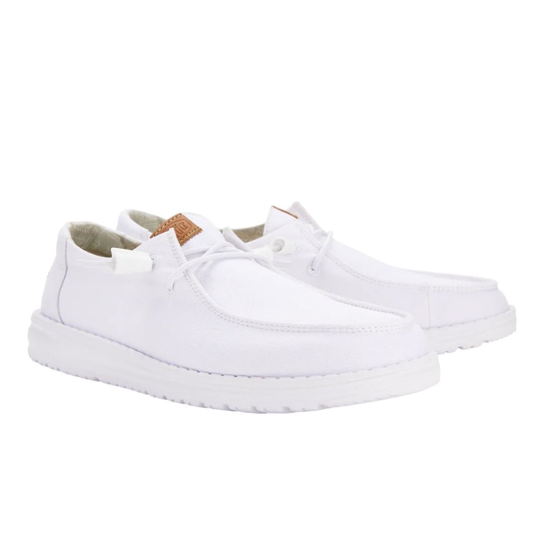 Hey Dude Womens Wendy Canvas Lifestyle Shoes in White