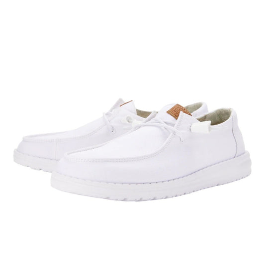 Hey Dude Womens Wendy Canvas Lifestyle Shoes in White