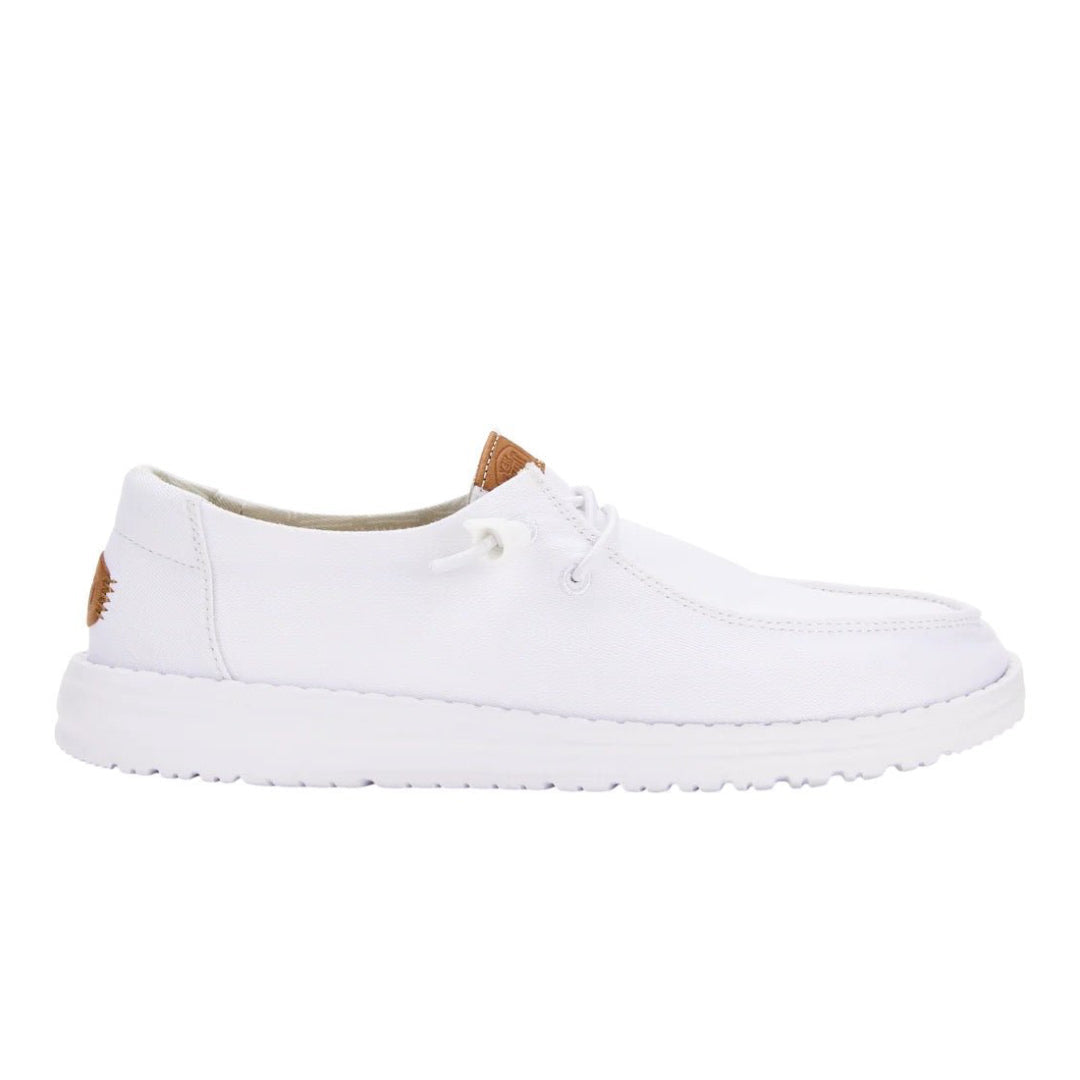 Hey Dude Womens Wendy Canvas Lifestyle Shoes in White