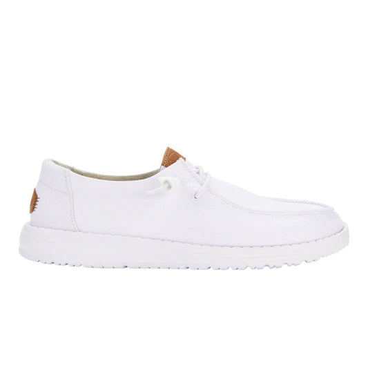 Hey Dude Womens Wendy Canvas Lifestyle Shoes in White