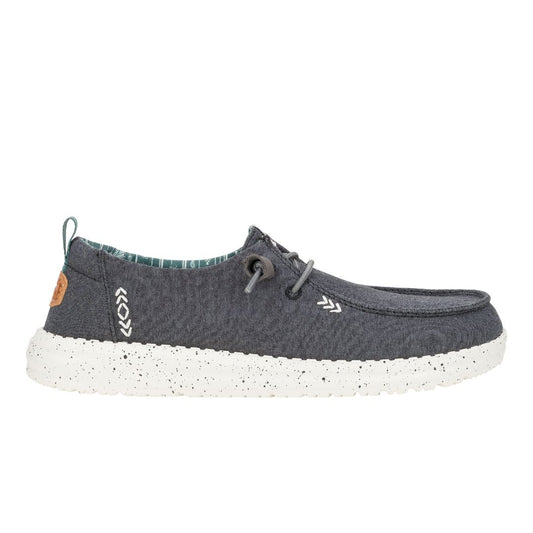 Hey Dude Womens Wendy Lifestyle Shoes in Chambray Black