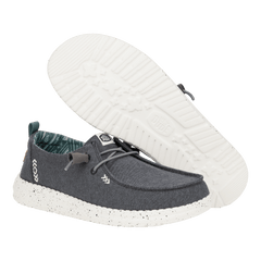Hey Dude Womens Wendy Lifestyle Shoes in Chambray Black