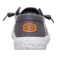 Hey Dude Womens Wendy Chambray Grid  Lifestyle Shoes in Charcoal
