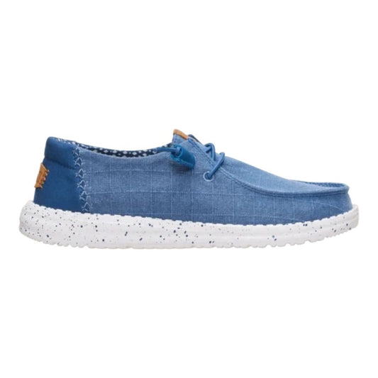 Hey Dude Womens Wendy Chambray Grid Ensign Blue