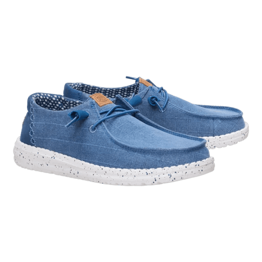 Hey Dude Womens Wendy Chambray Grid Ensign Blue