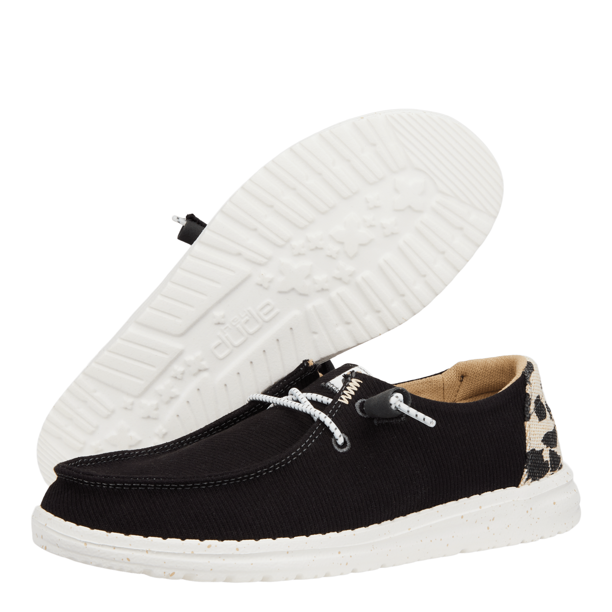 Hey Dude Womens Wendy Lifestyle Shoe in Leopard & Black