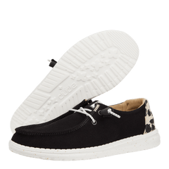 Hey Dude Womens Wendy Lifestyle Shoe in Leopard & Black