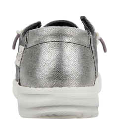 Hey Dude Womens Wendy Metallic Lifestyle Shoes in Sparkle Charcoal
