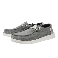 Hey Dude Womens Wendy Metallic Lifestyle Shoes in Sparkle Charcoal