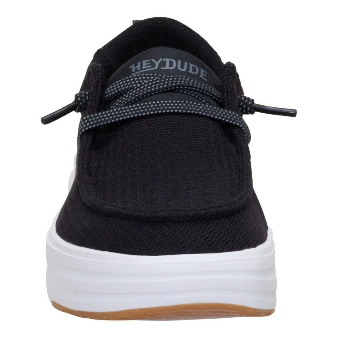 Hey Dude Womens Wendy Nova Jersey Lifestyle Shoes in Black
