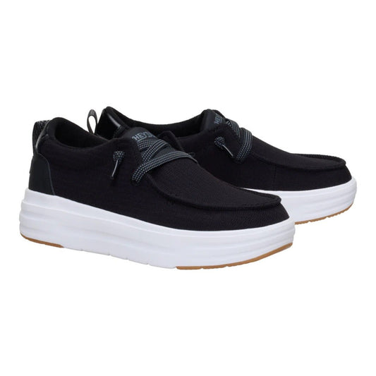 Hey Dude Womens Wendy Nova Jersey Lifestyle Shoes in Black