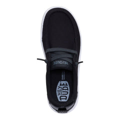Hey Dude Womens Wendy Nova Jersey Lifestyle Shoes in Black