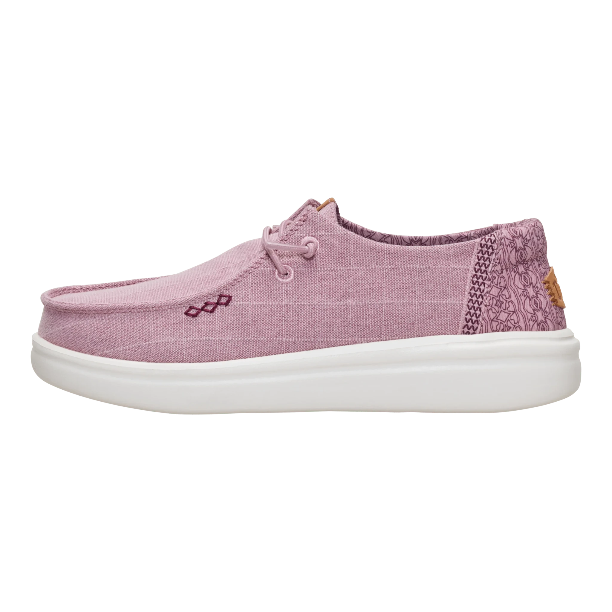 Hey Dude Womens Wendy Rise Chambray Grid in Rose & Purple