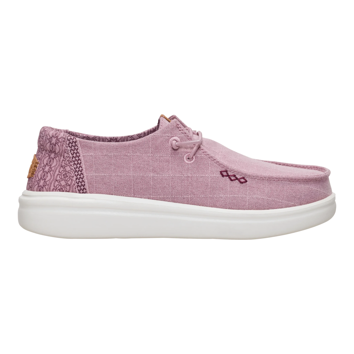 Hey Dude Womens Wendy Rise Chambray Grid in Rose & Purple