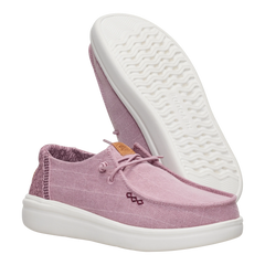 Hey Dude Womens Wendy Rise Chambray Grid in Rose & Purple