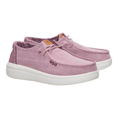 Hey Dude Womens Wendy Rise Chambray Grid in Rose & Purple