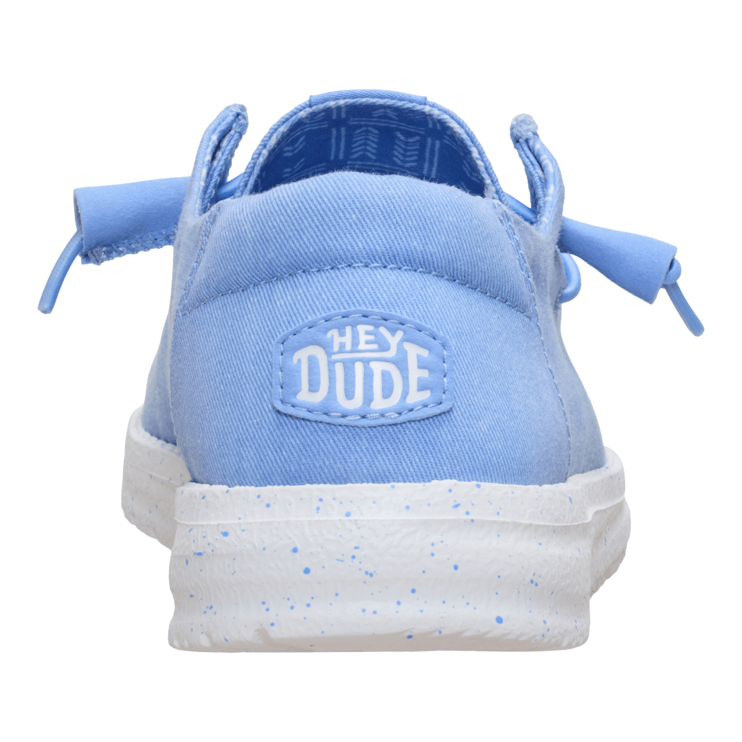 Hey Dude Womens Wendy Stretch Canvas  Lifestyle Shoes in Hydrangea Blue