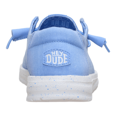 Hey Dude Womens Wendy Stretch Canvas  Lifestyle Shoes in Hydrangea Blue