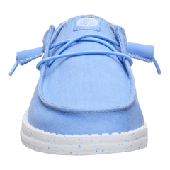 Hey Dude Womens Wendy Stretch Canvas  Lifestyle Shoes in Hydrangea Blue