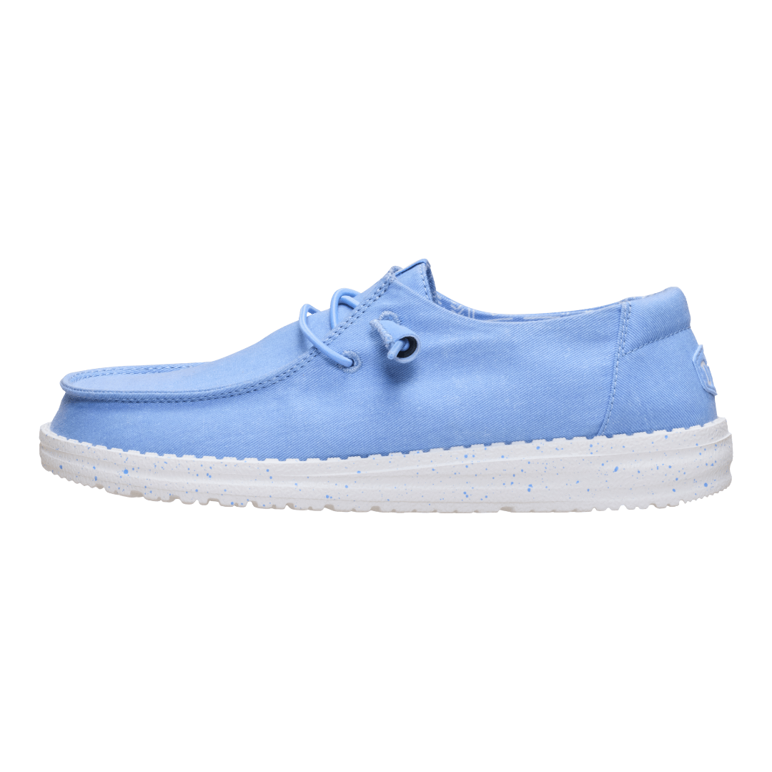 Hey Dude Womens Wendy Stretch Canvas  Lifestyle Shoes in Hydrangea Blue