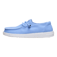 Hey Dude Womens Wendy Stretch Canvas  Lifestyle Shoes in Hydrangea Blue