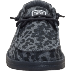 Hey Dude Womens Wendy Stretch Jersey Leopard Charcoal