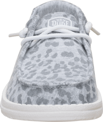 Hey Dude Womens Wendy Stretch Jersey Leopard Grey