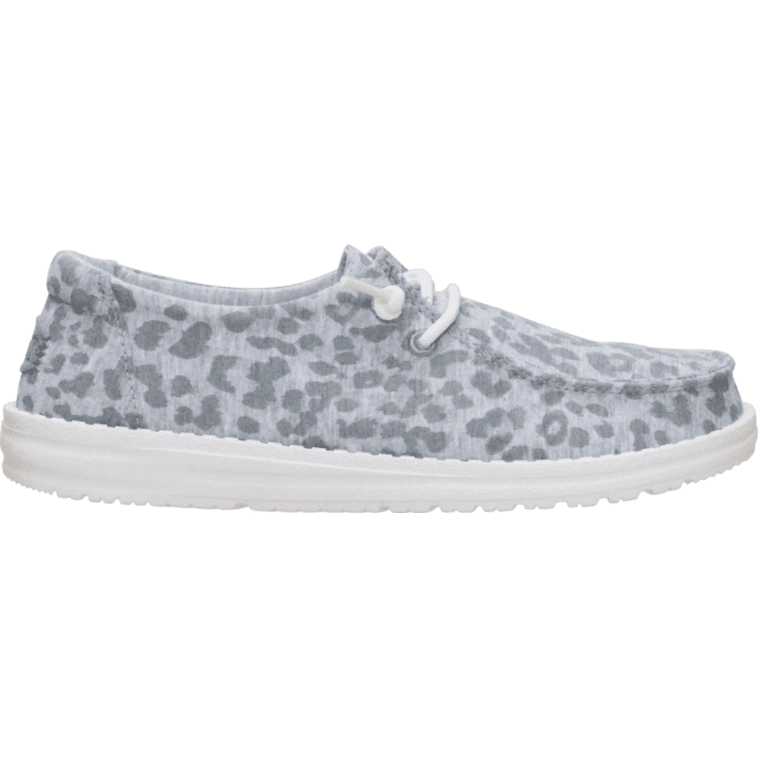 Hey Dude Womens Wendy Stretch Jersey Leopard Grey