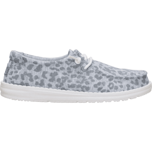 Hey Dude Womens Wendy Stretch Jersey Leopard Grey