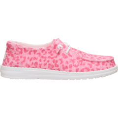 Hey Dude Womens Wendy Stretch Jersey Leopard Pink