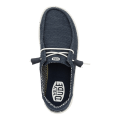 Hey Dude Womens Wendy Stretch Mesh Lifestyle Shoes in Navy