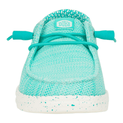 Hey Dude Womens Wendy Stretch Sox Lifestyle Shoes in Ceramic Blue