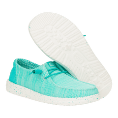 Hey Dude Womens Wendy Stretch Sox Lifestyle Shoes in Ceramic Blue