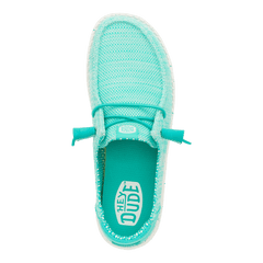 Hey Dude Womens Wendy Stretch Sox Lifestyle Shoes in Ceramic Blue