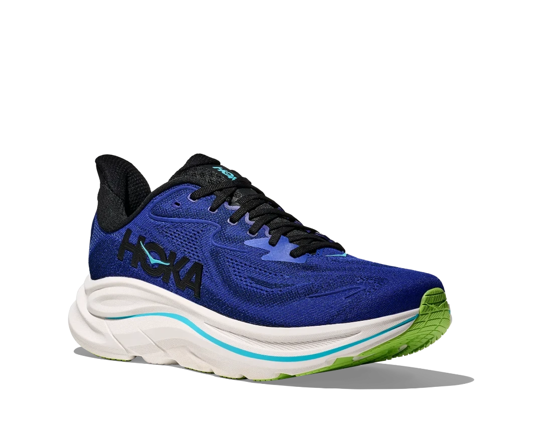 Hoka Men's Hoka Clifton 10 - NMD Running Shoes in Blue and White