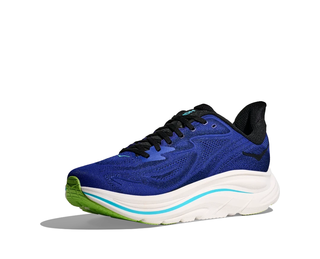 Hoka Men's Hoka Clifton 10 - NMD Running Shoes in Blue and White