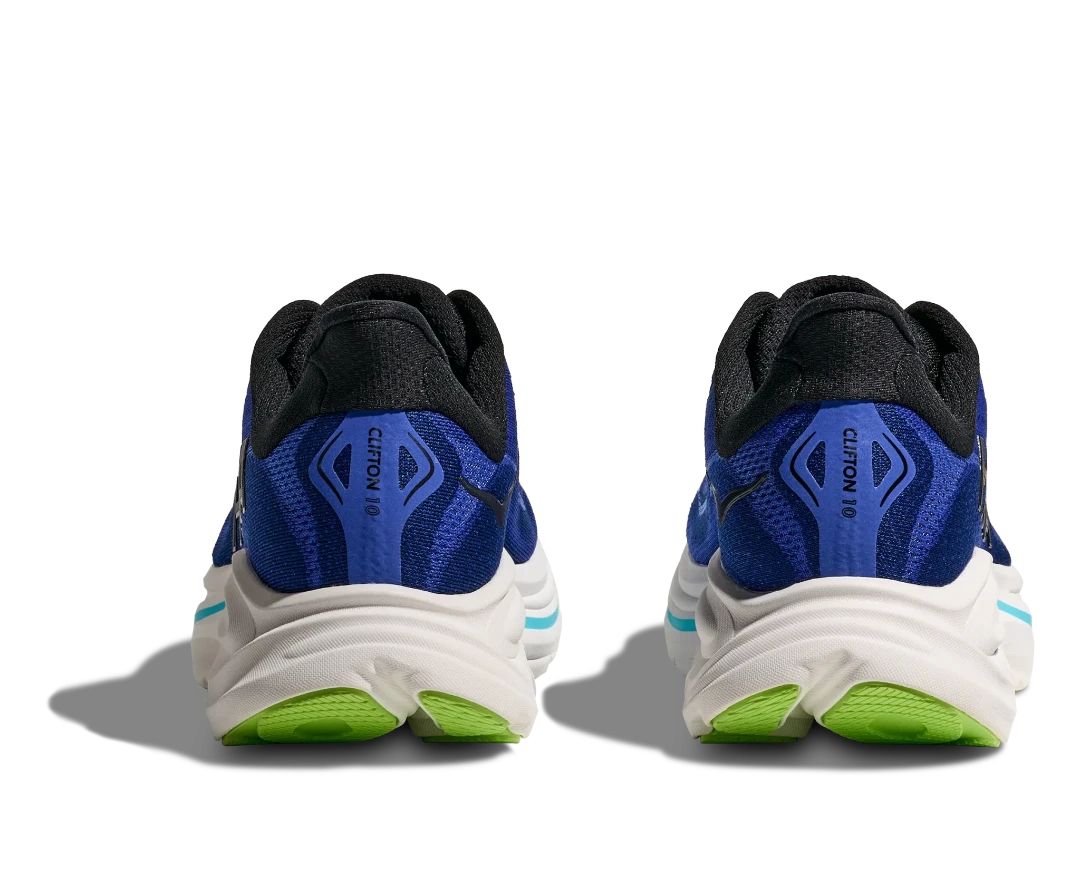 Hoka Men's Hoka Clifton 10 - NMD Running Shoes in Blue and White