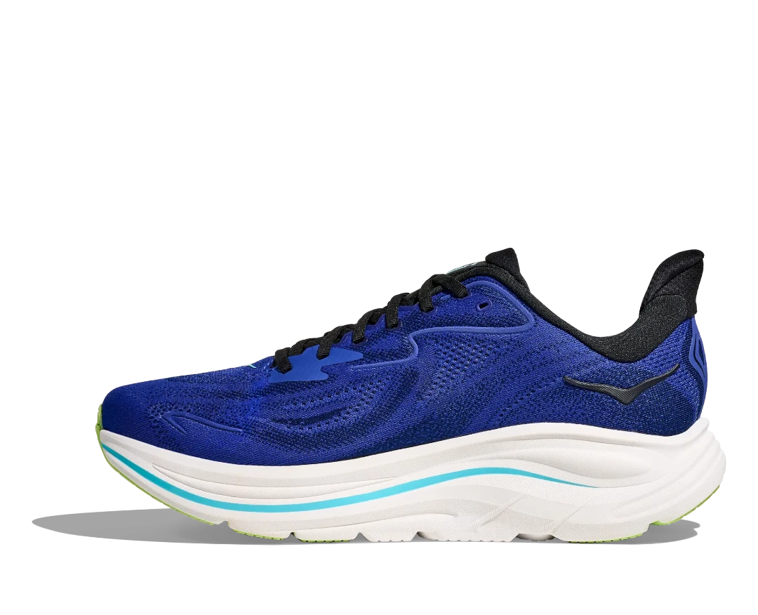 Hoka Men's Hoka Clifton 10 - NMD Running Shoes in Blue and White