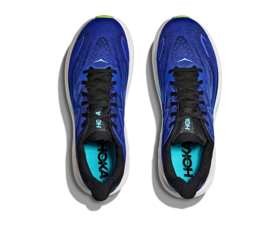 Hoka Men's Hoka Clifton 10 - NMD Running Shoes in Blue and White