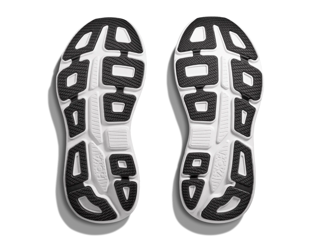 Hoka Mens Bondi 9 Running Shoes in  Black White