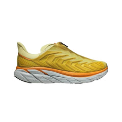 Hoka Unisex Project Clifton Lifestyle Shoes in Golden Lichen & Celery Root