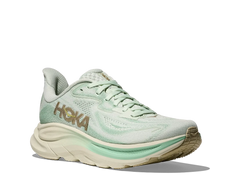 Hoka Women's Clifton 10 - SJD Running Shoes in Mint Green and Gold