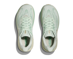 Hoka Women's Clifton 10 - SJD Running Shoes in Mint Green and Gold